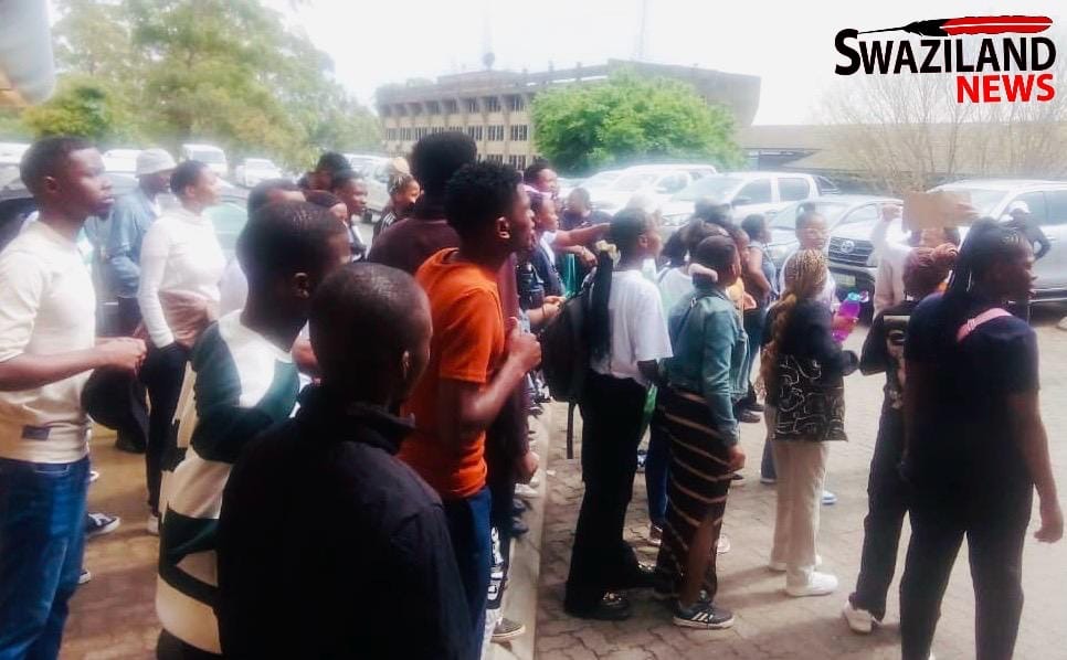 BOTHO University students march to the Ministry of Labour and Social Security, demand clarity on scholarships agreements.