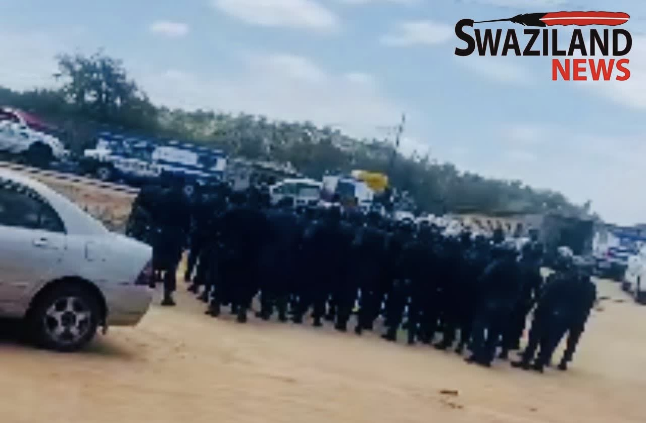 PUDEMO BUSINESSMAN’S ARREST:National Commissioner deploys over two hundred (200) police officers in Siphofaneni and other areas amid fears members of the Solidarity Forces are strategically preparing to attack.