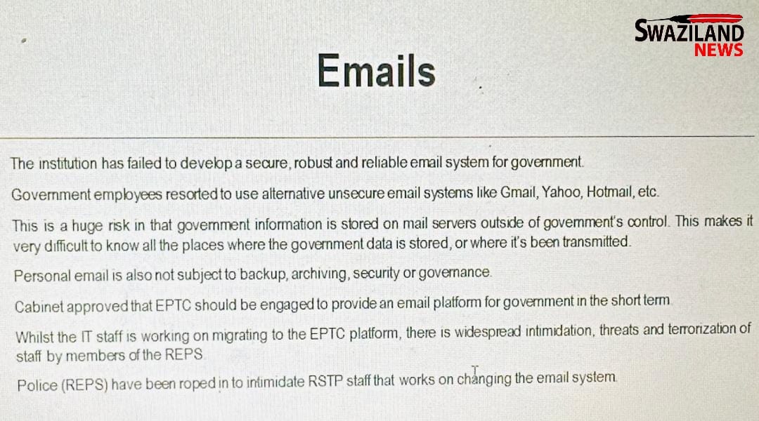 REVEALED:How SwaziPharm Director Kareem Ashraff and removed CEO Prince Vumile used Technology Park to spy government operations including State Intelligence agencies, conduct data mining.