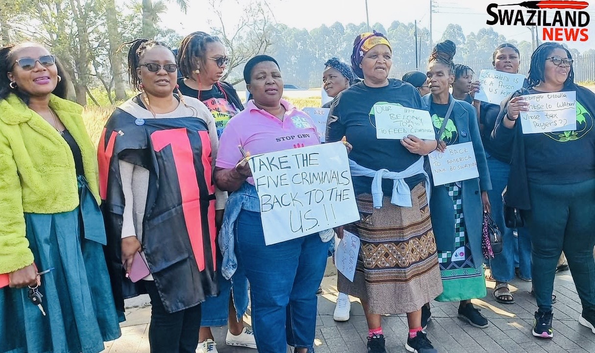 DUMPING OF DANGEROUS CRIMINALS BY DONALD TRUMP ADMINISTRATION:Eswatini women rights organizations march to the United States(US) Embassy amid fears criminals might escape, rape women and children.