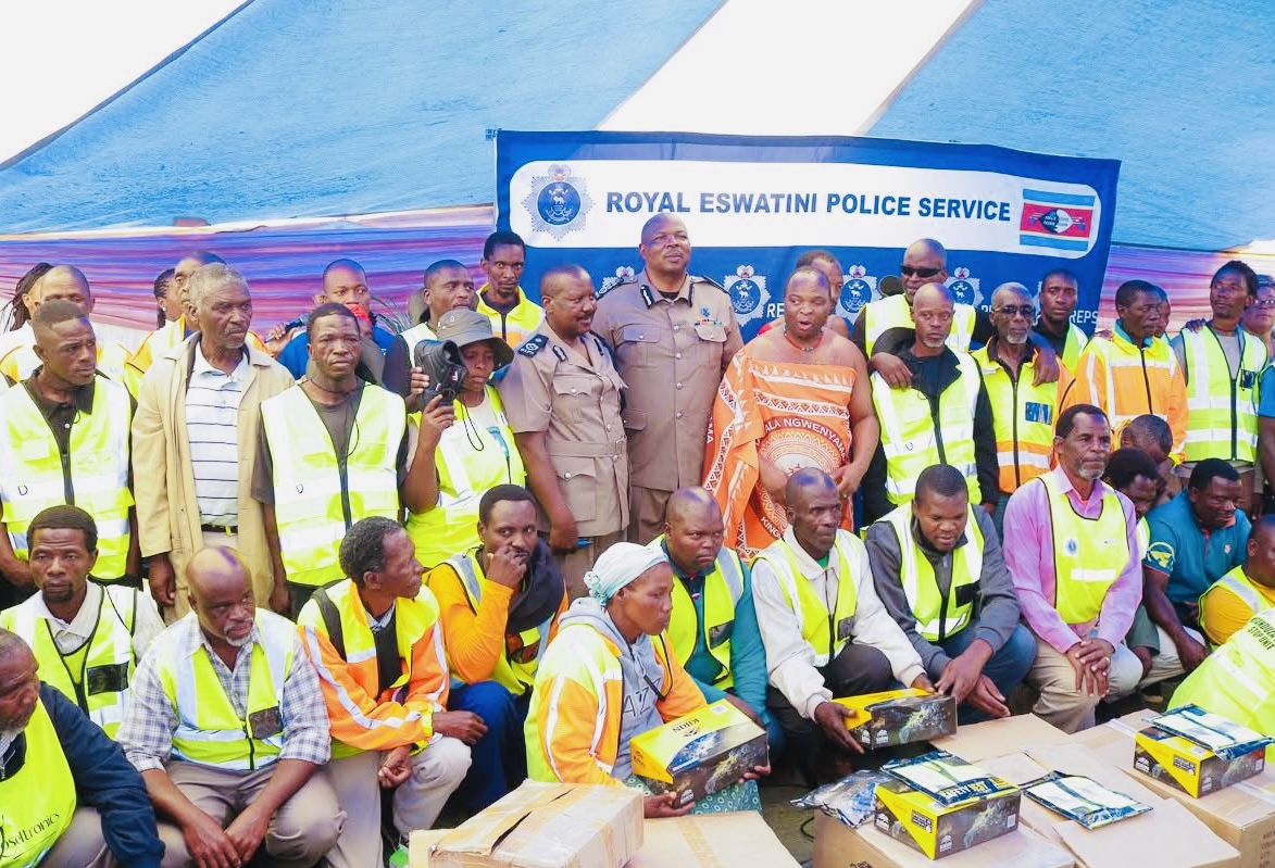 Mbabane East MP Welcome Dlamini hosts End of Year Prayer attended by National Commissioner, donates uniform to Community Police.