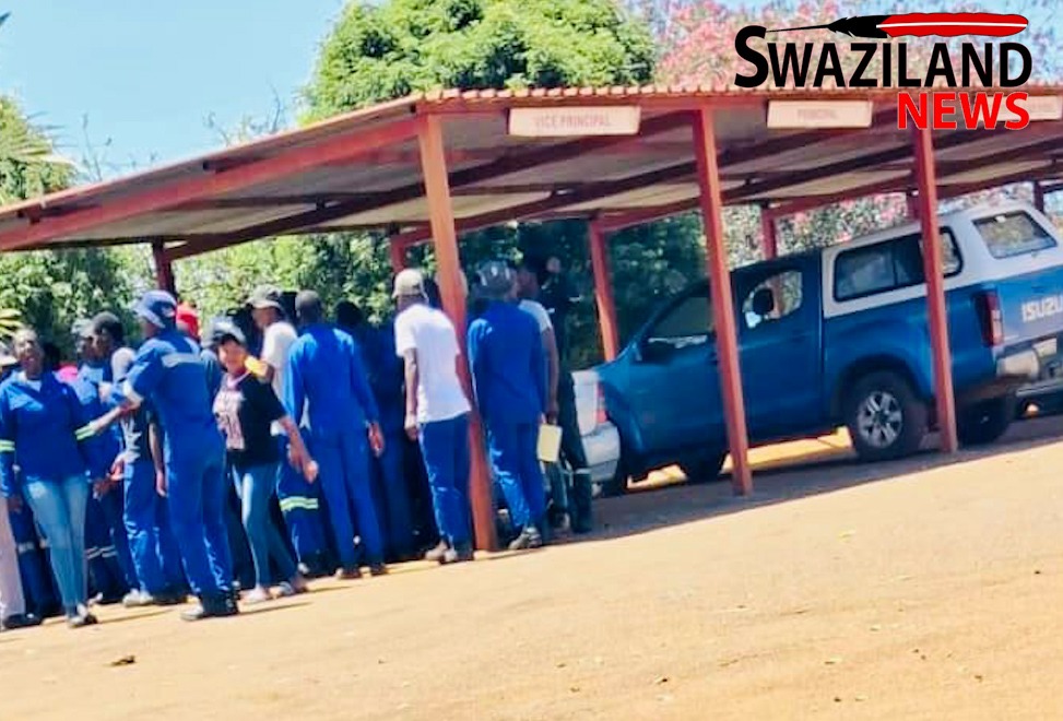 Gwamile Voctim students engage in a protest action, demand learning equipment from Administrators.