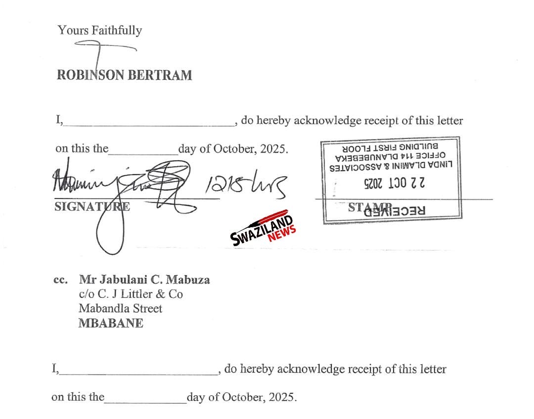 Ludzidzini Council member Hlobsile Ndlovu runs to Robison Bertram lawyers as family members question her for secretly selling her late father’s over R15million property to Speaker ‘Buy Cash’ Mabuza without permission from other beneficiaries.