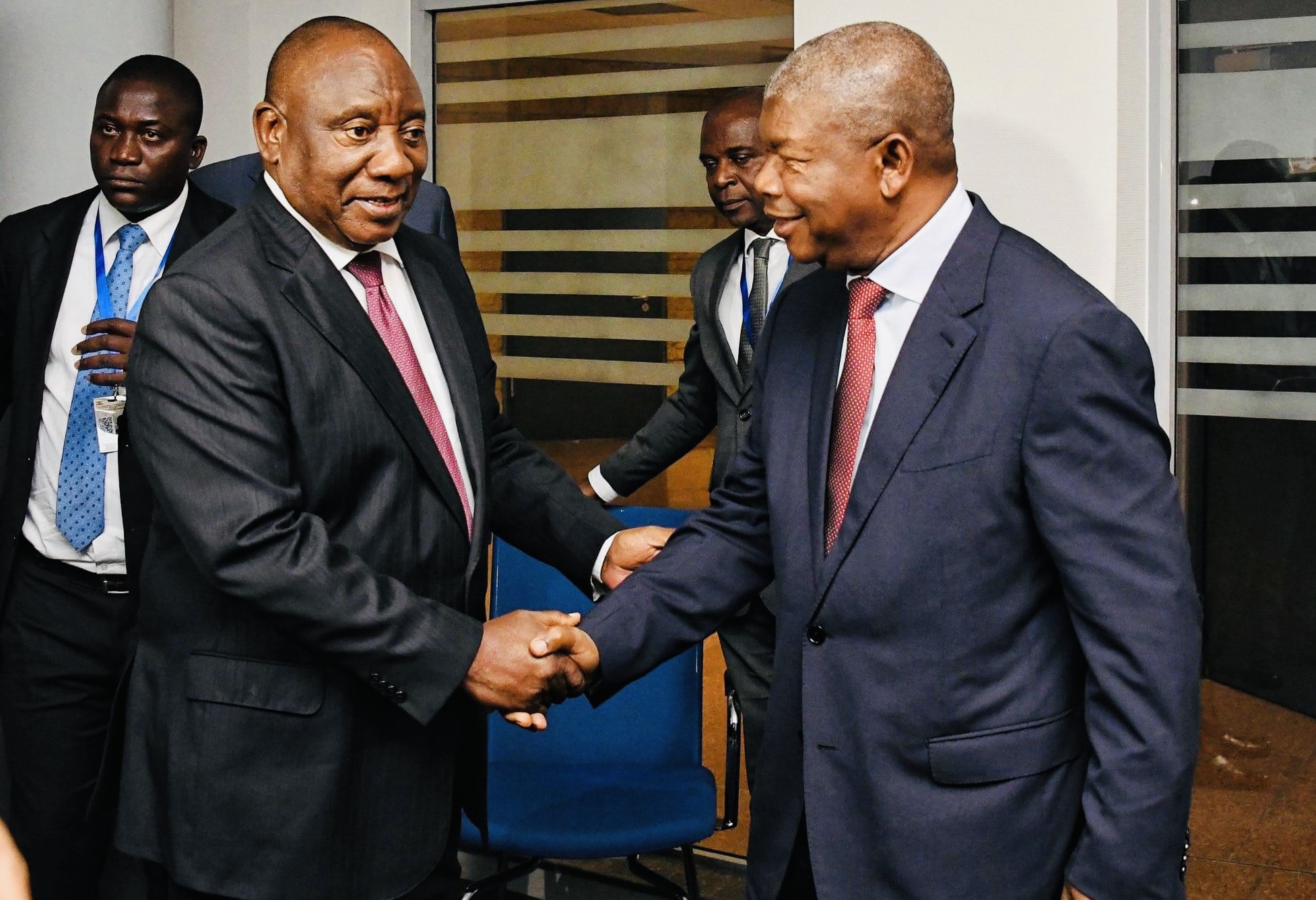 South African President Cyril Ramaphosa meets Angolan President Joao Lourenco ahead of Extraordinary Mini-Summit on DRC Peace and Security Situation.