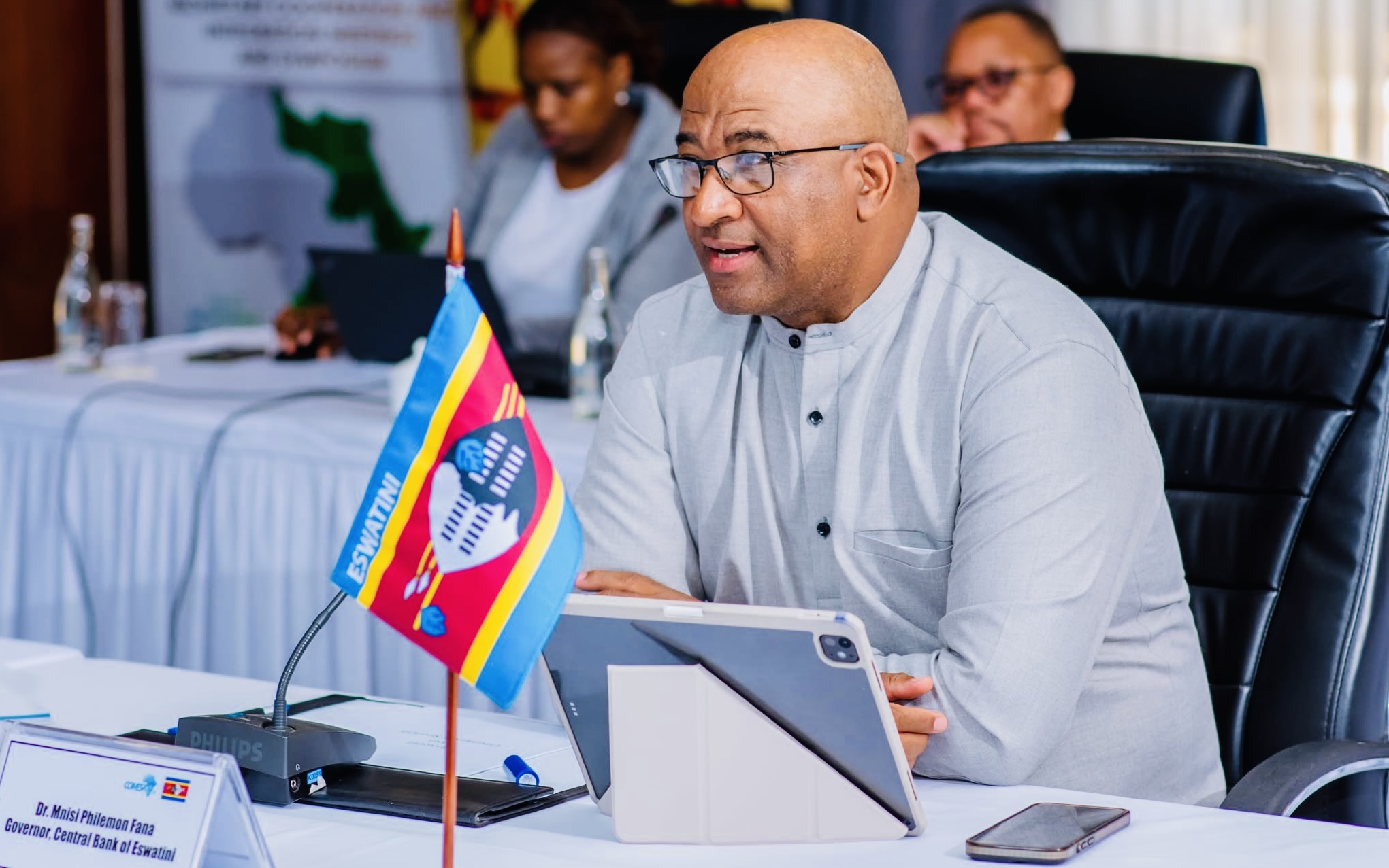 Central Bank Governor Dr Phil Mnisi in Uganda for COMESA Monetary Cooperation and Integration Meeting.