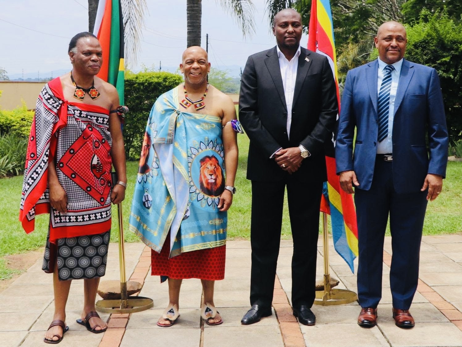 South African Electricity Minister Kgosientsho Ramokgopa embraces Eswatini’s ‘beautiful’ traditional attire, meets Prime Minister and Natural Resources Minister to discuss possible ways of assisting Kingdom have sustainable energy.
