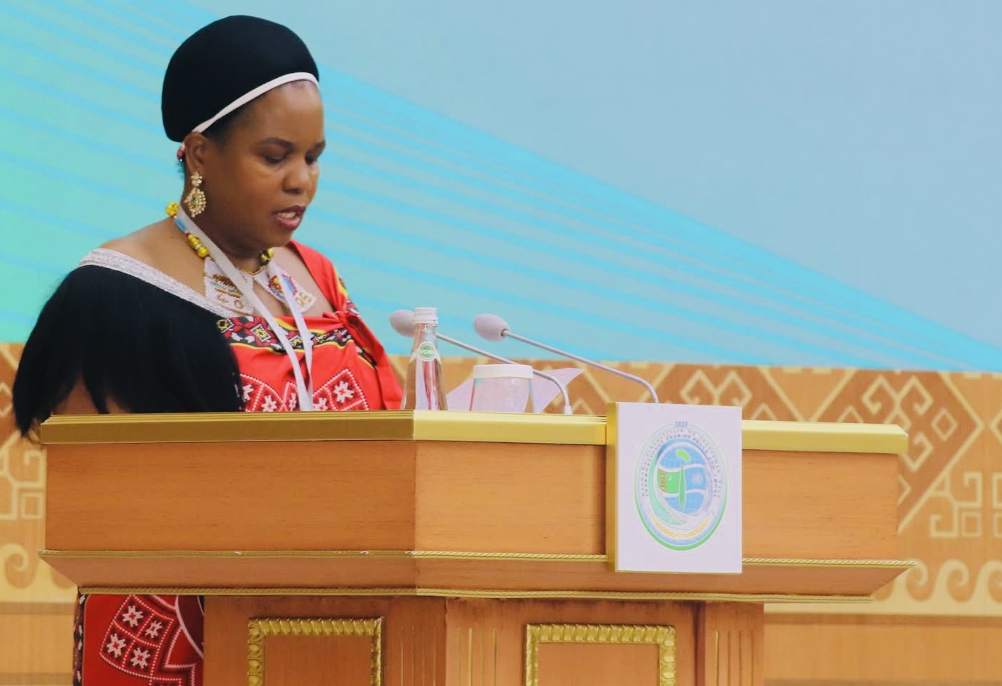 Home Affairs Minister Princess Lindiwe addresses Turkmenistan Conference, urges countries to accelerate women empowerment.