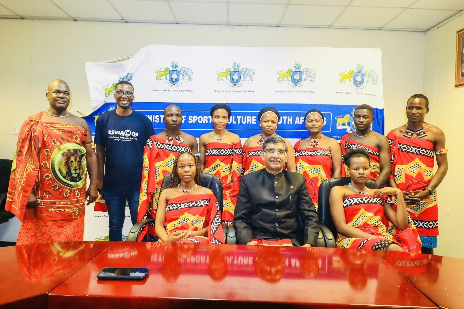 National Council of Arts and Culture CEO Stantly Dlamini urges ten (10) member Cultural Troupe to represent Eswatini well, applauds existing relationship between Kingdom and India.