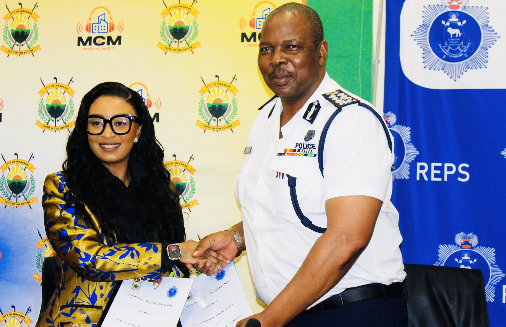 Mbabane Municipality signs Memorandum of Understanding with National Commissioner of Police, to collaborate in fighting crime within the city.