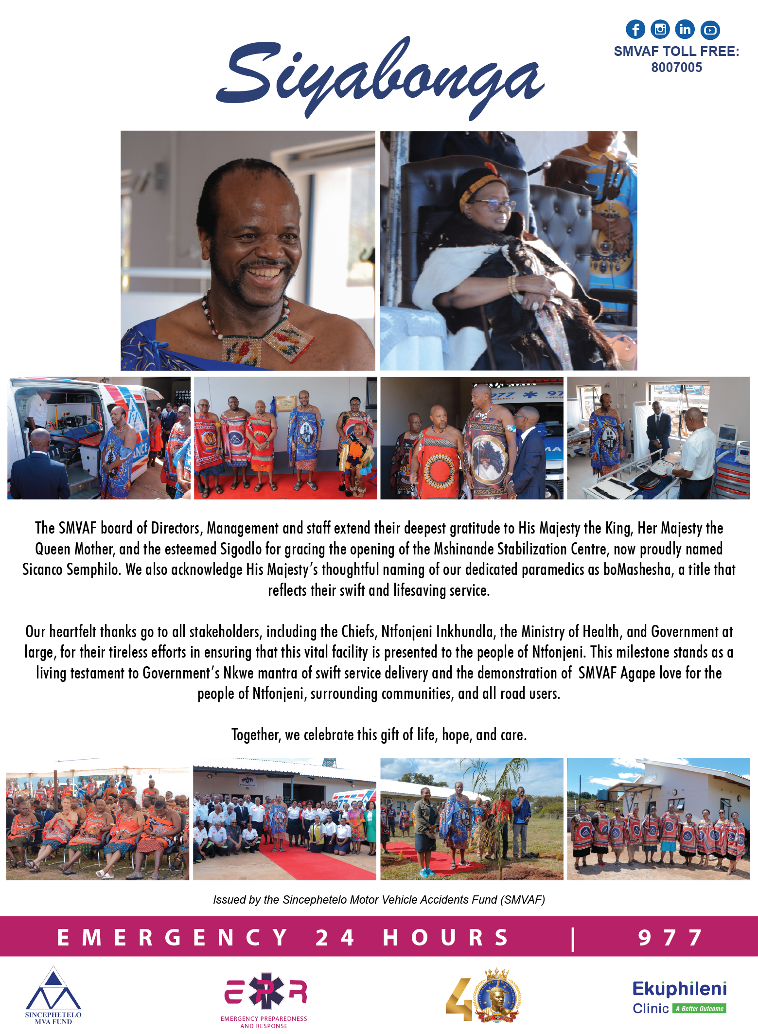 MVA shouts “Bayethe Wena Waphakathi” after King officially opened Sicanco Semphilo.