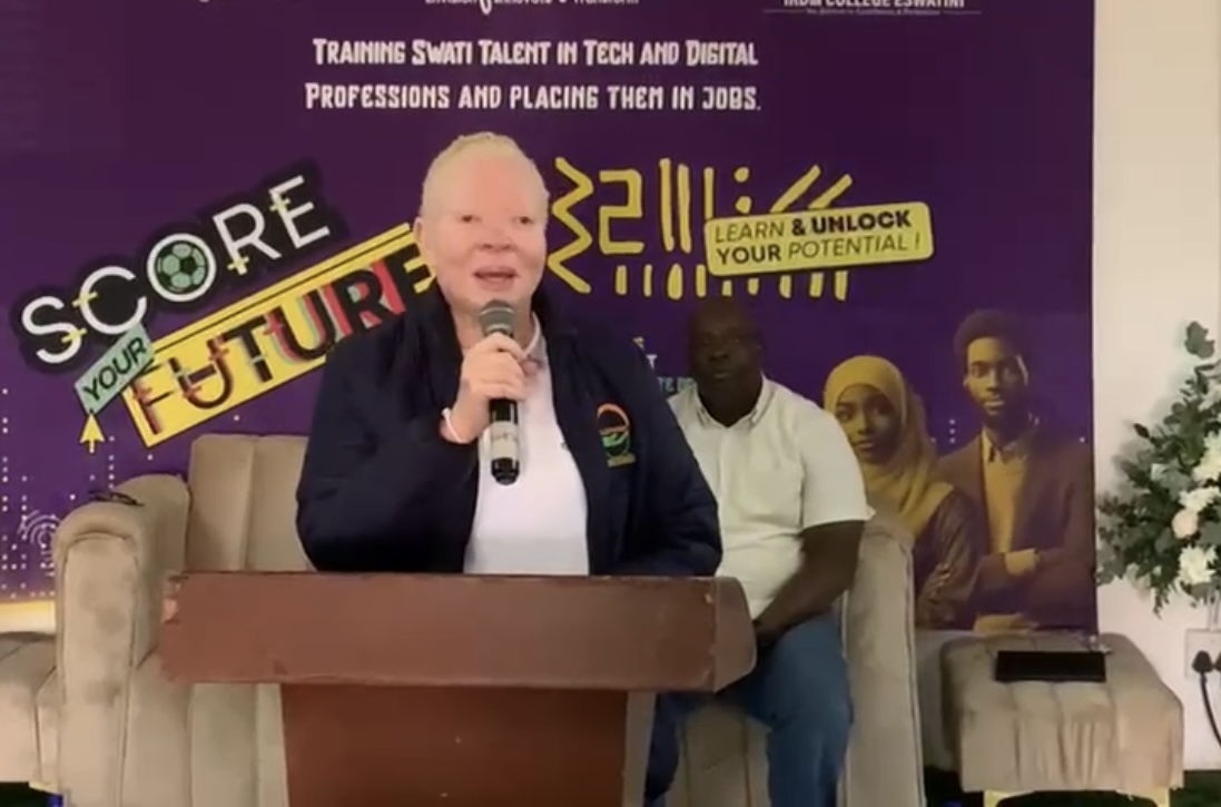 Senator Stucky Motsa applauds Institute of Research Management and Development IRDM) for awarding three(3) persons with Albinism scholarships.