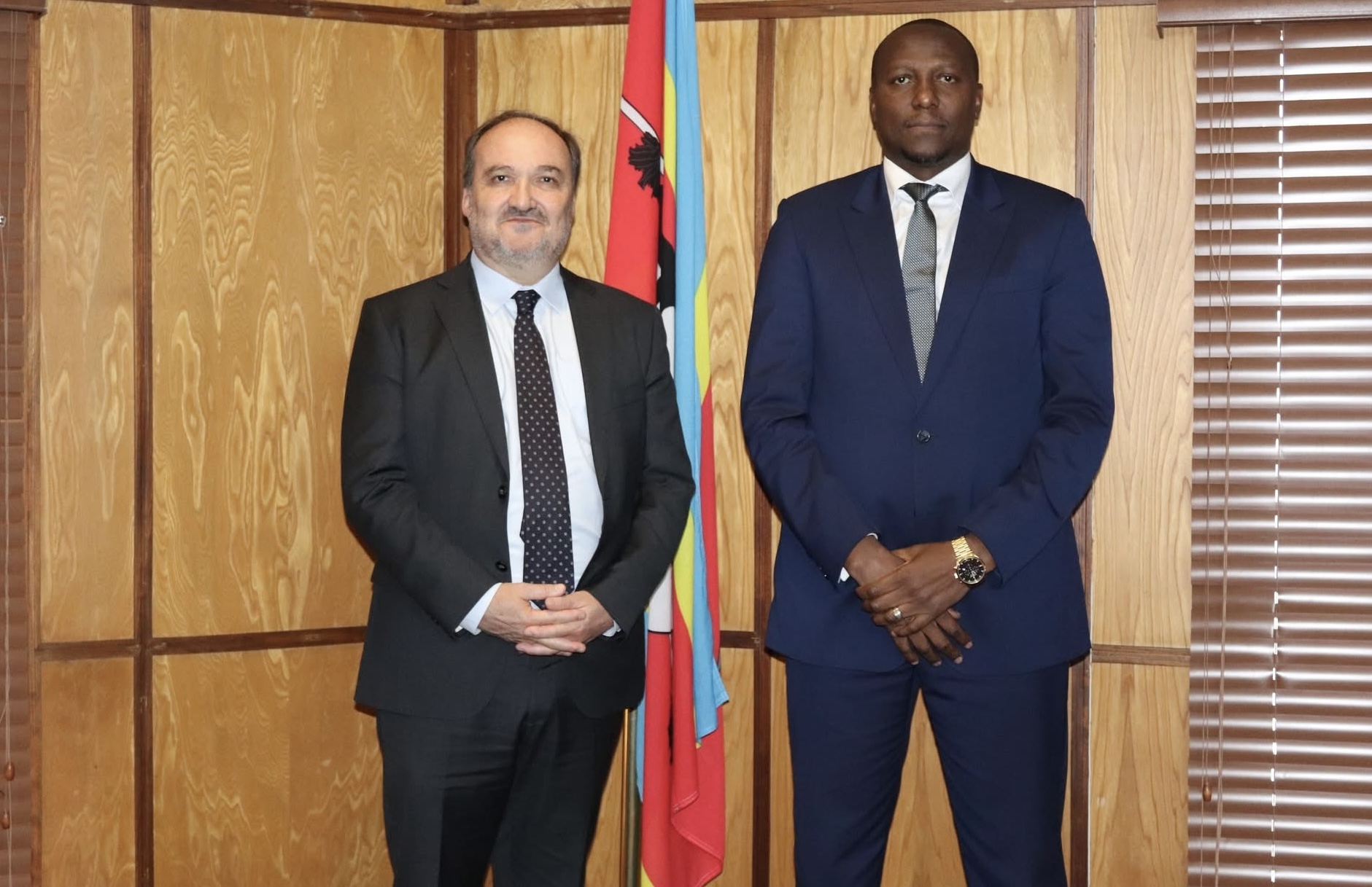 Prime Minister Russell Mmiso Dlamini welcomes French Ambassador to eSwatini and Mozambique His Excellency Yann Pradeau, strengthening of bilateral relations discussed.