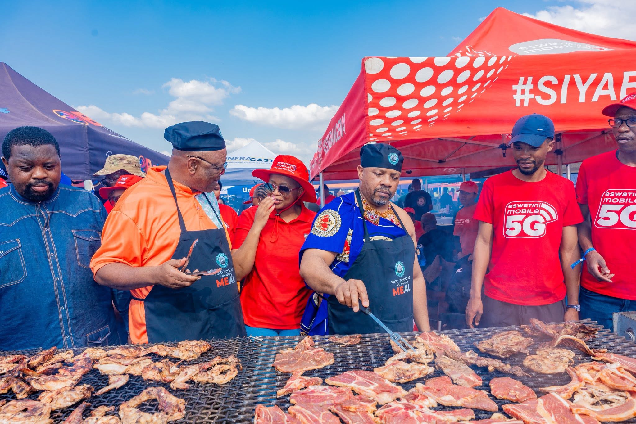 Philani Maswati Charity Organization Patron Queen Ntombi Tfwala represented by Health Minister Mduduzi Matsebula in Biggest Braai, visits Eswatini Mobile stand.