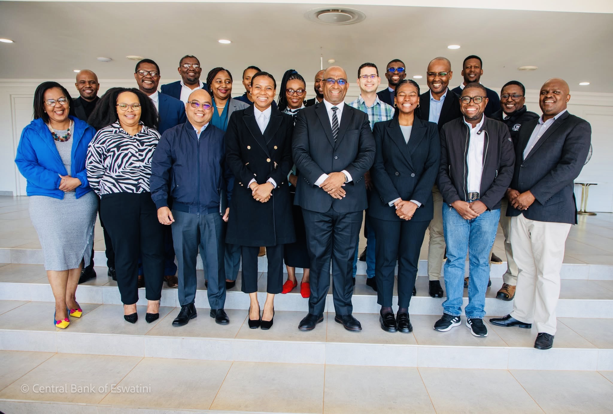 Central Bank Governor Dr. Phil Governor welcomes Bank of Mozambique delegation for information sharing visit.