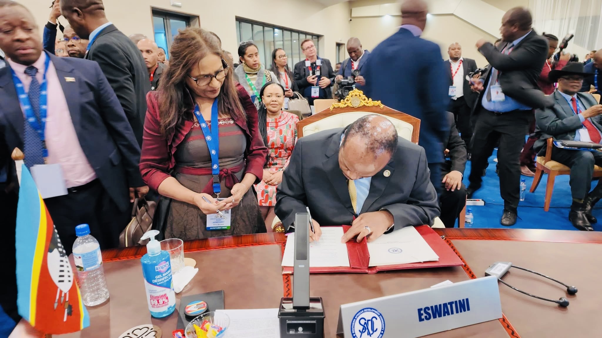 King Mswati signs legal instruments seeking to enhance cooperation between eSwatini and other SADC countries.