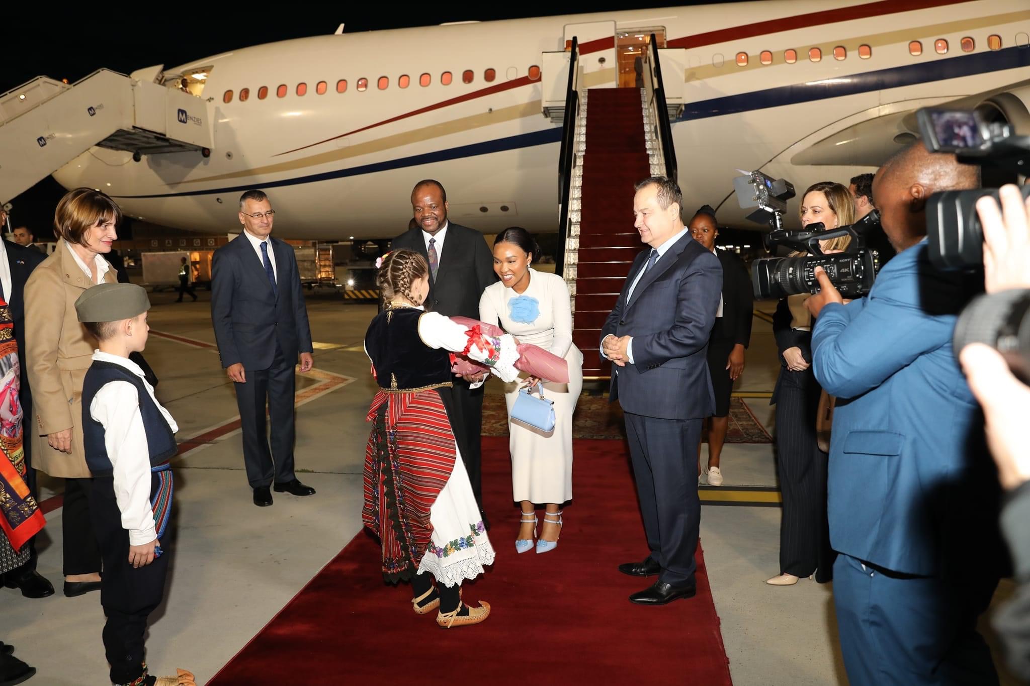 King Mswati moves to Serbia for a State visit with new wife Inkhosikati LaZuma.