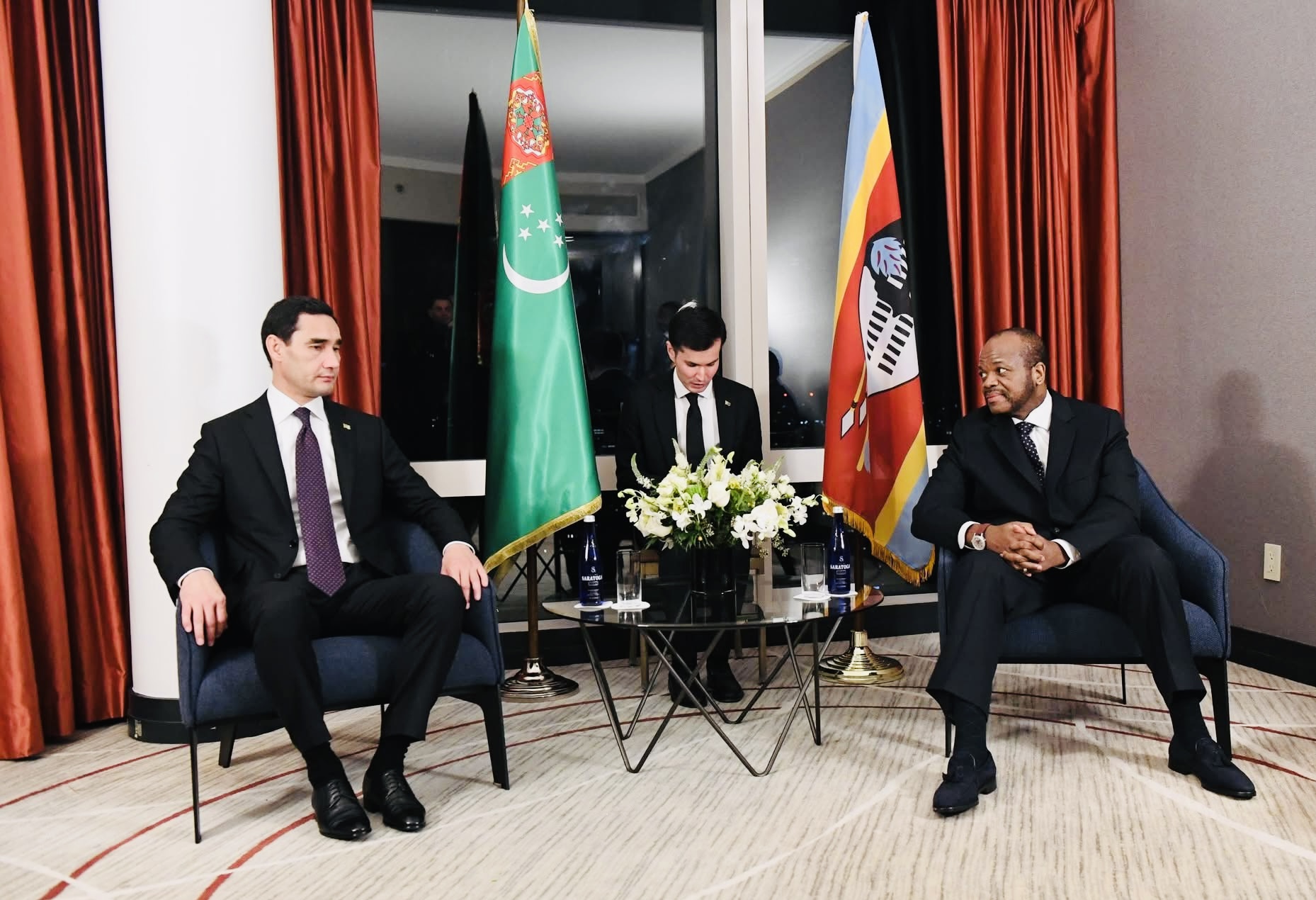 King Mswati meets Turkmenistan President Serdar Berdimuhamedow ahead of United Nations(UN) General Assembly official opening.