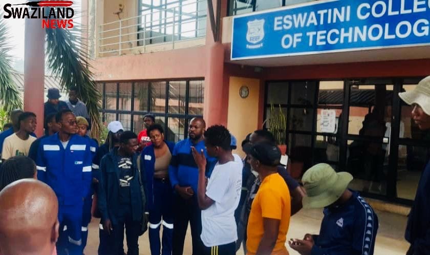 Eswatini College of Technology(SCOT) students protest in demand of Electrical Engineering Head of Department(HOD).