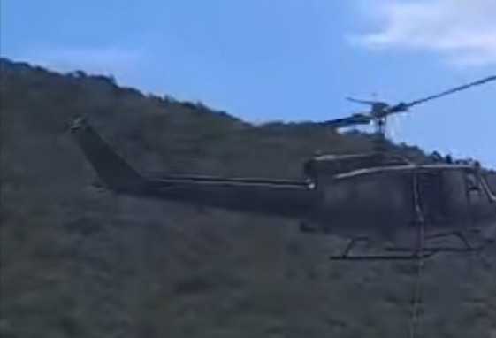 Eswatini Army helicopter rescues nineteen(19)-year old Khayalethu Vilakati at flooding Mkhondvo river amid heavy rains in eSwatini.