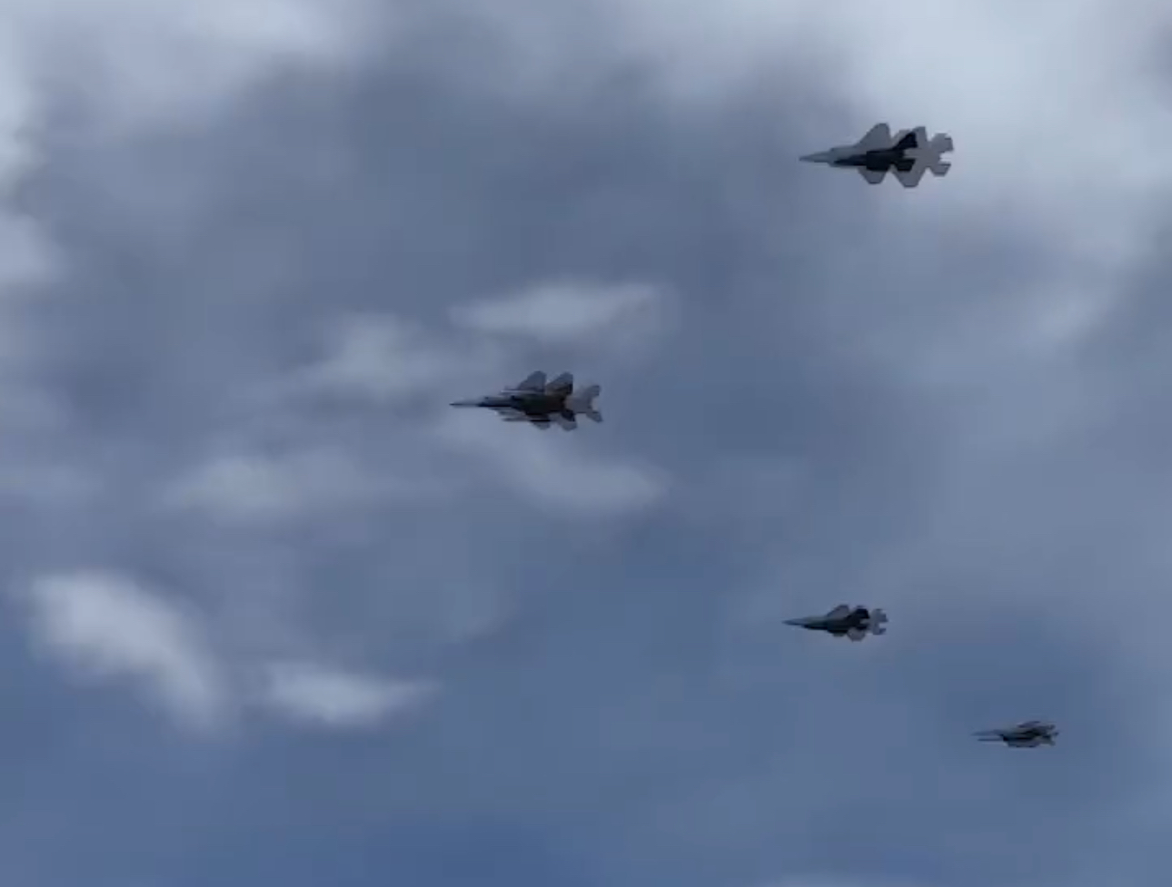 Four(4) Israeli military jets flew low over crowds gathered in Beirut for the funeral of Hezbollah leaders Hassan Nasrallah and Hashem Safieddine.