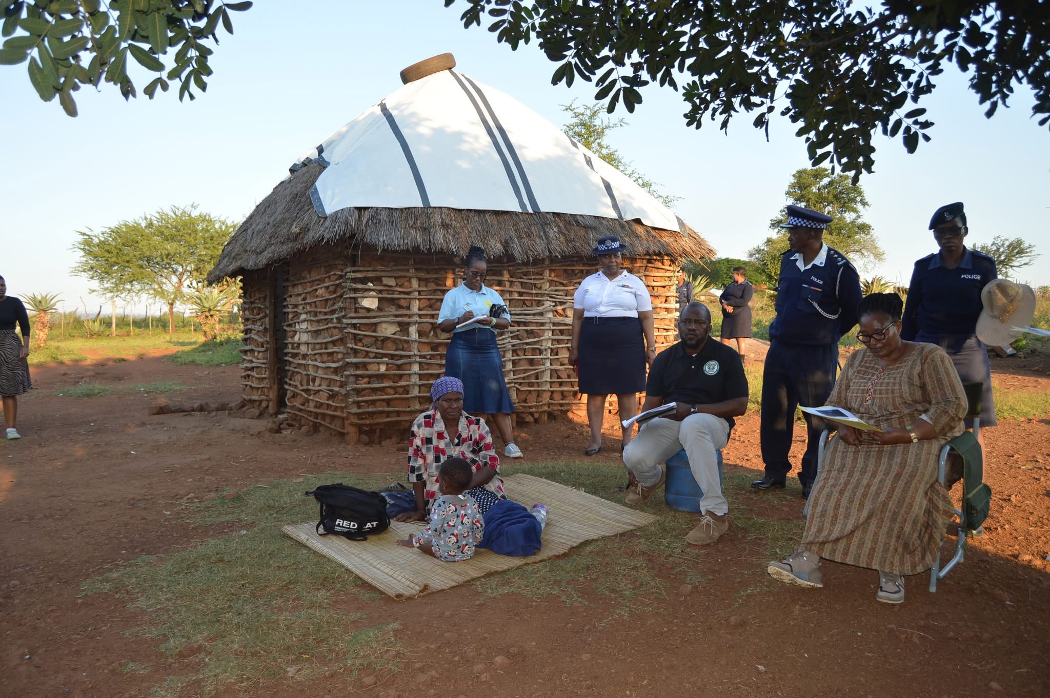 Deputy Prime Minister(DPM) Thulisile Dladla visits vulnerable households at Mpolonjeni Inkhundla, to build new houses for the poor as commissioned by King Mswati.